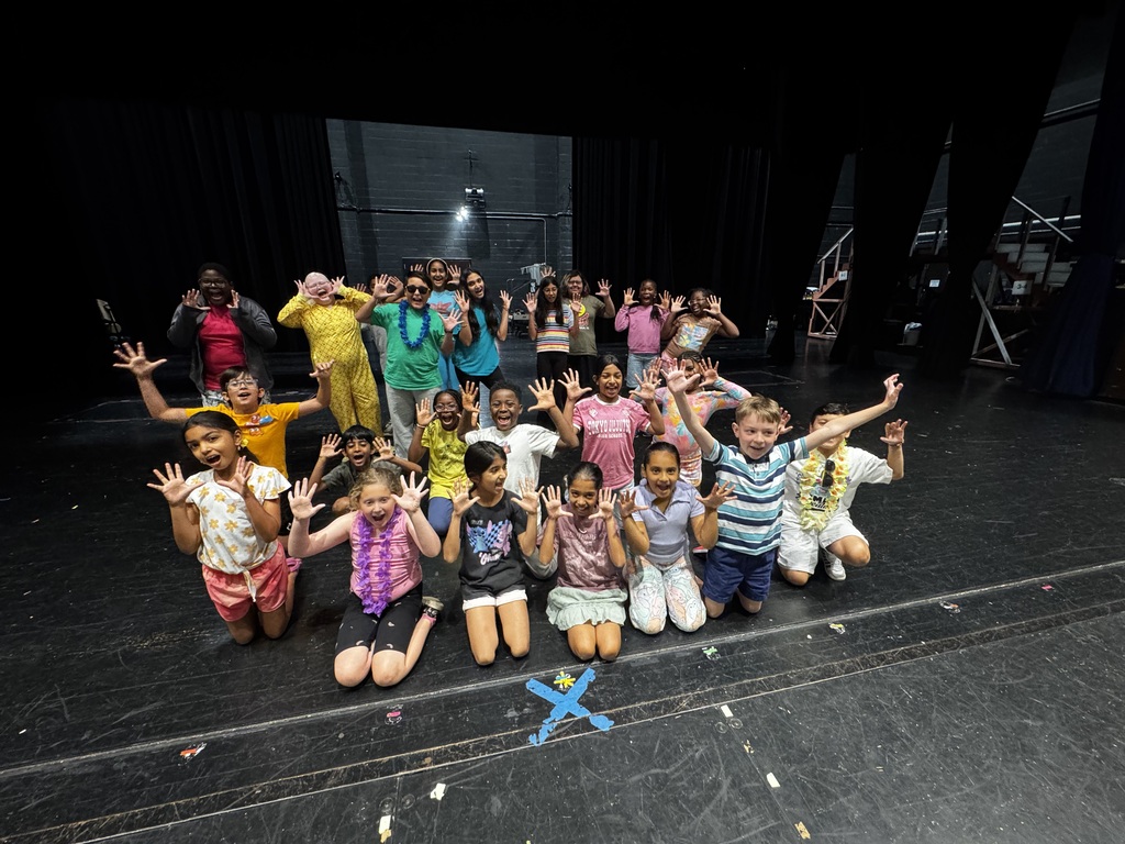 Student chorus on stage