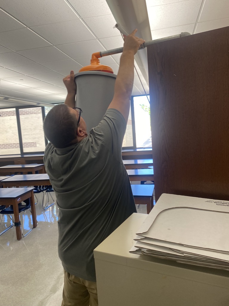 NBTHS Science Teacher Testing the Lab Safety Shower