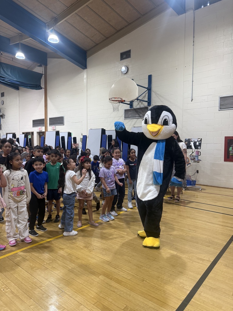Penguin Mascot with children