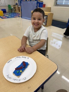 Students creating crafts