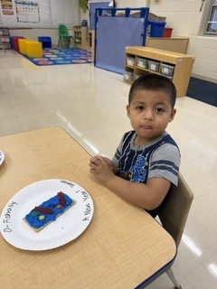 Students creating crafts
