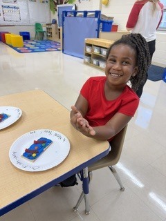 Students creating crafts