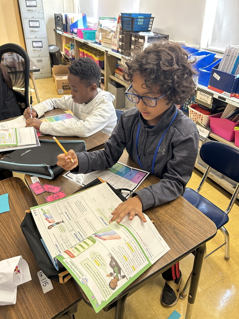 Students are using organizers to identify place value. 