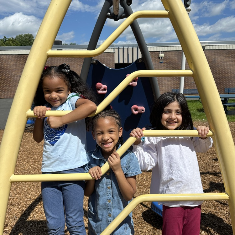 Students on Judd Playground 