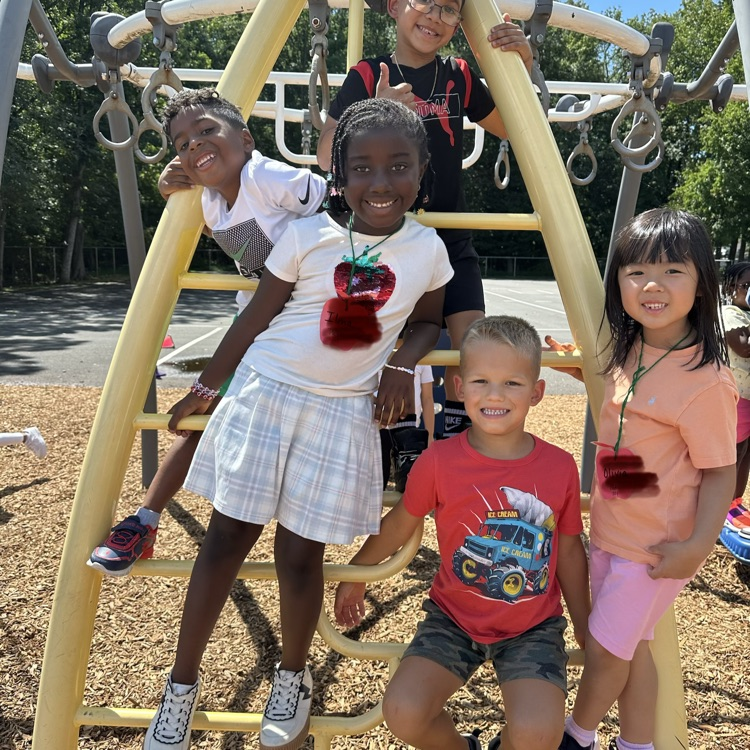 Students on Judd Playground 