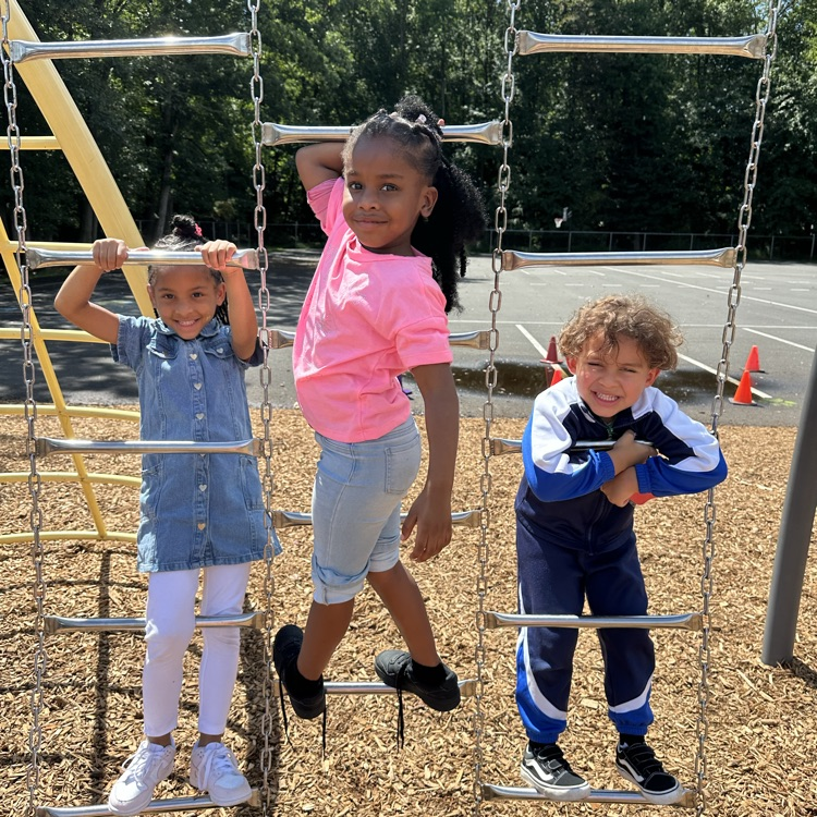 Students on Judd Playground 