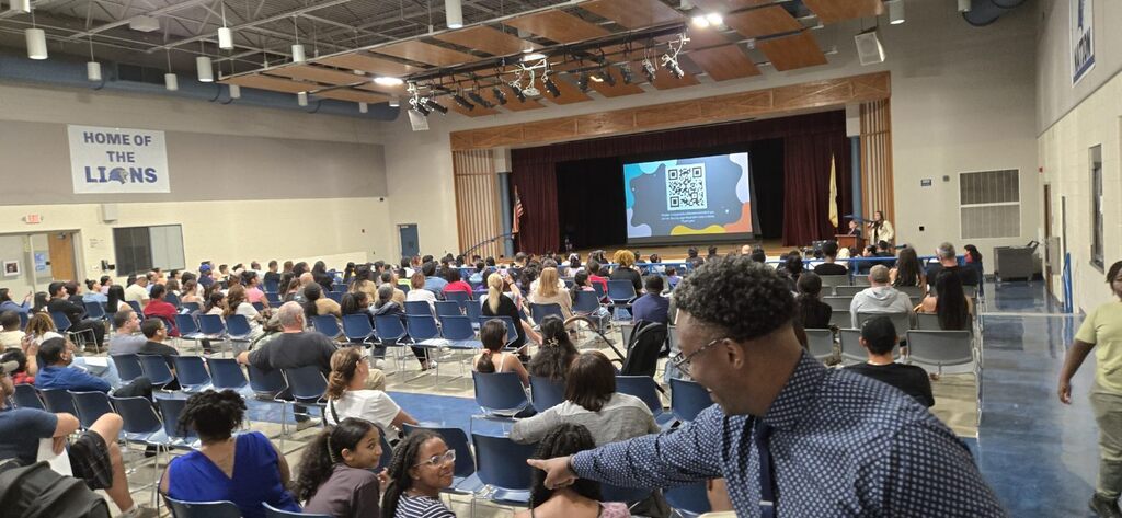 Families attending back to school night