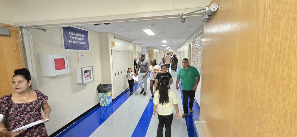 Families attending back to school night
