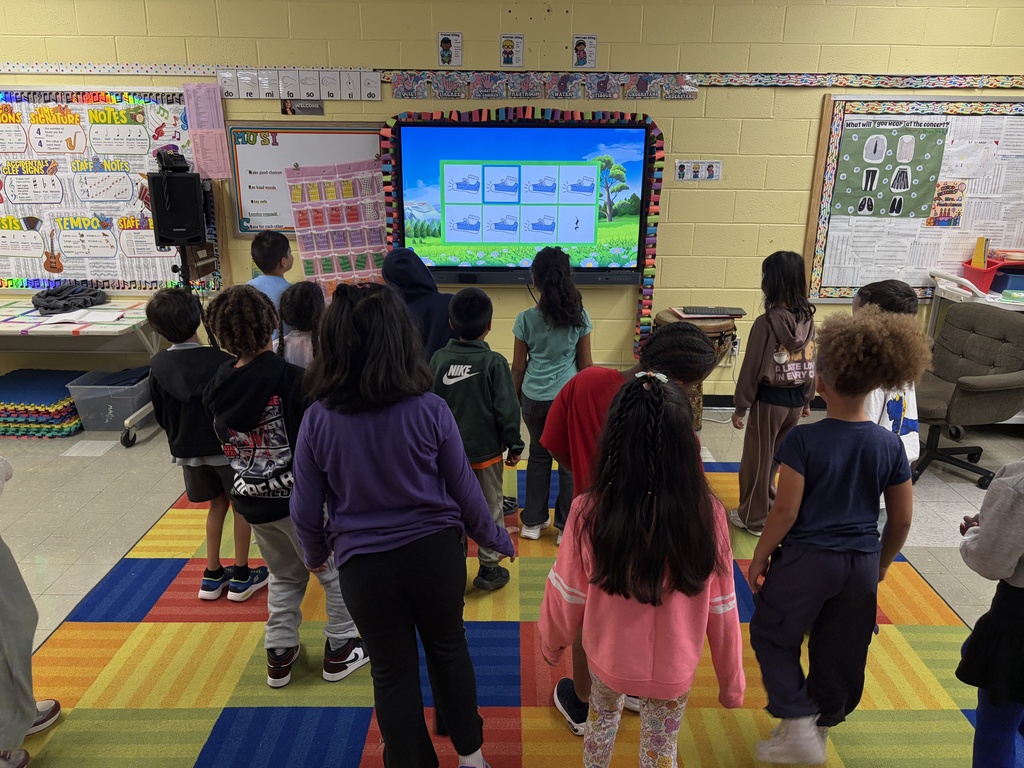 Students in music class