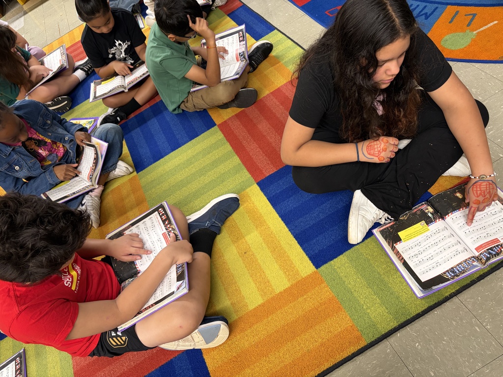 Students in music class