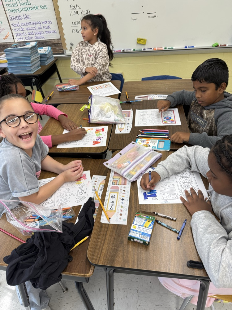 students at work 