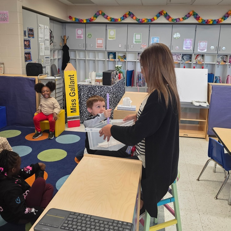 Students working in a classroom