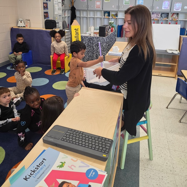 Students working in a classroom
