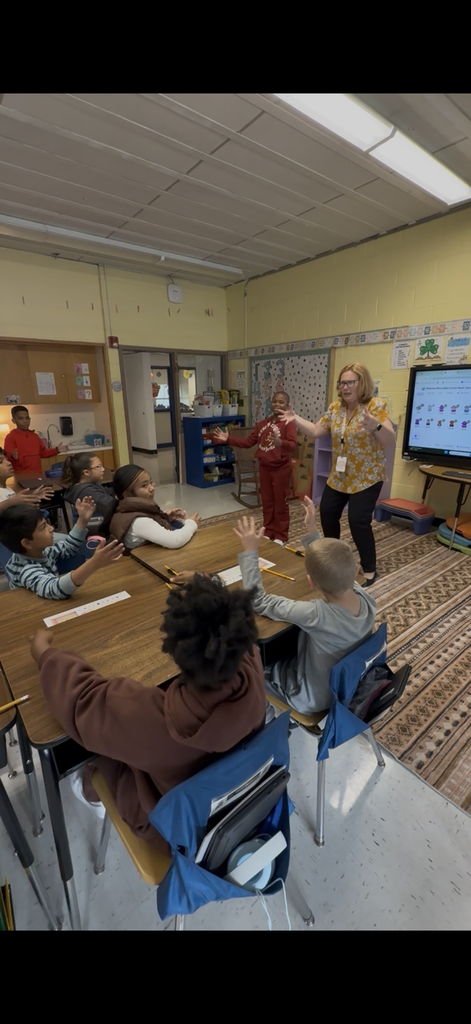 Students acting out Word study vocabulary in a classroom