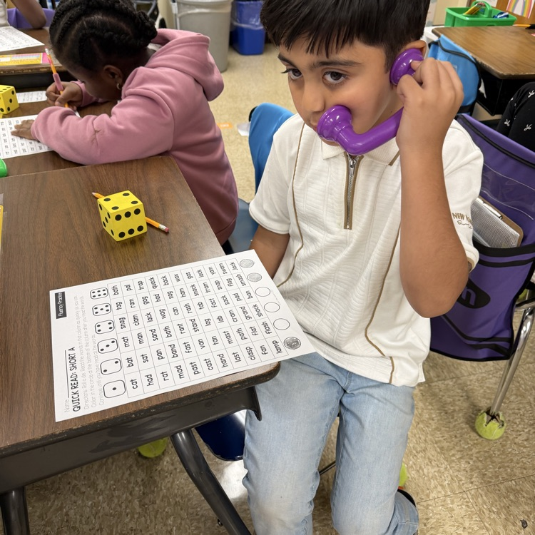 student reading 
