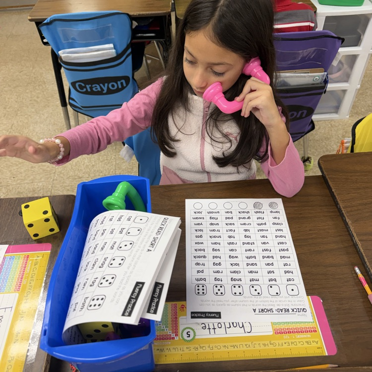 student reading 
