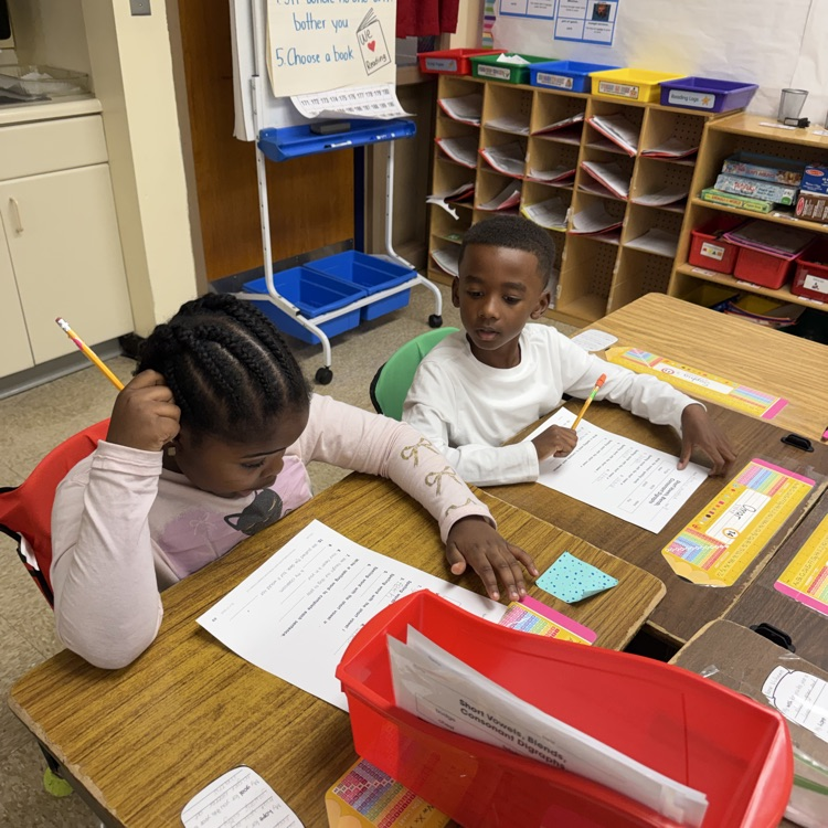 students working independently 