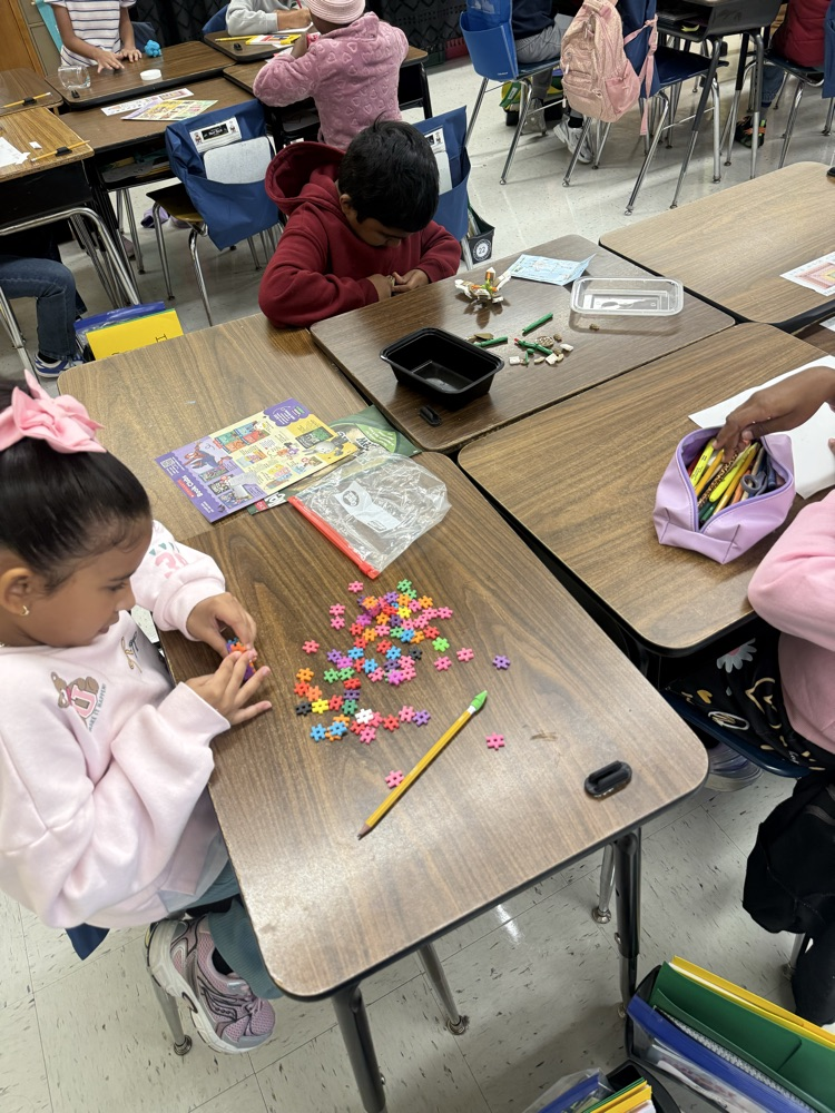 kids at work on stem activities