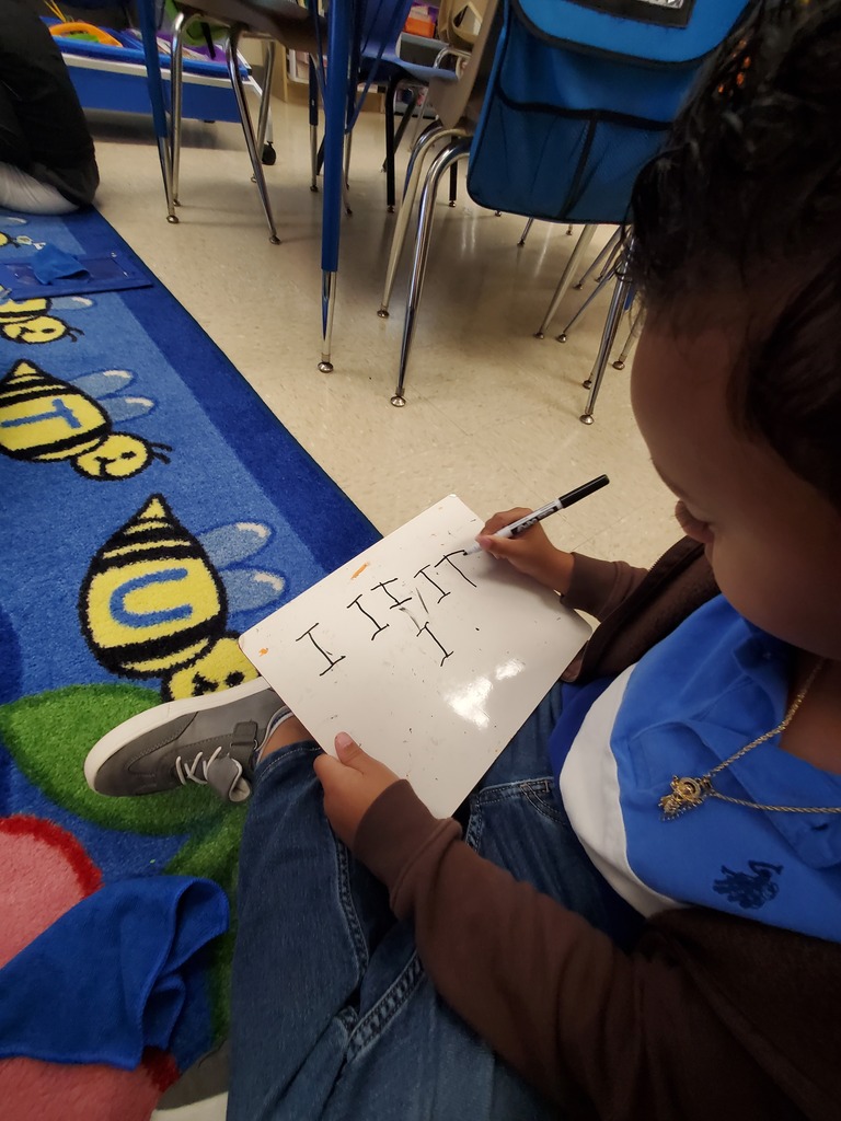 Student writing letters