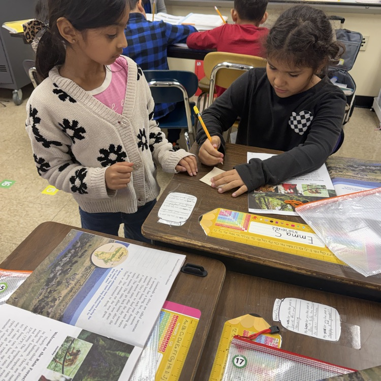 students working  at desks