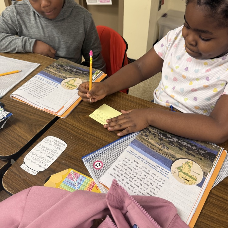 students working  at desks