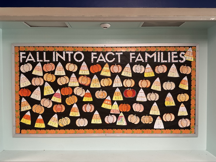 falling into fact families bulletin board