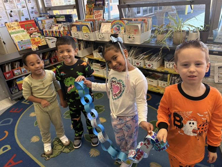 Students holding Respect Chain