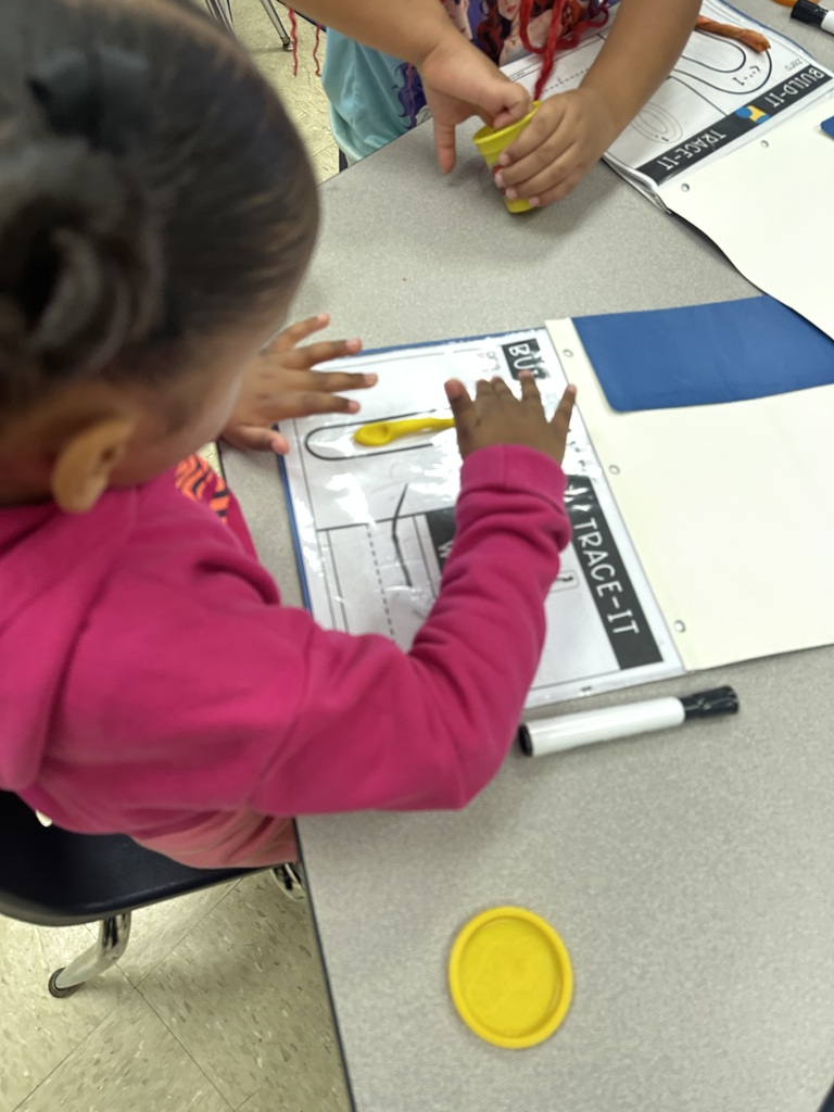 Students working on their math counting skills. 