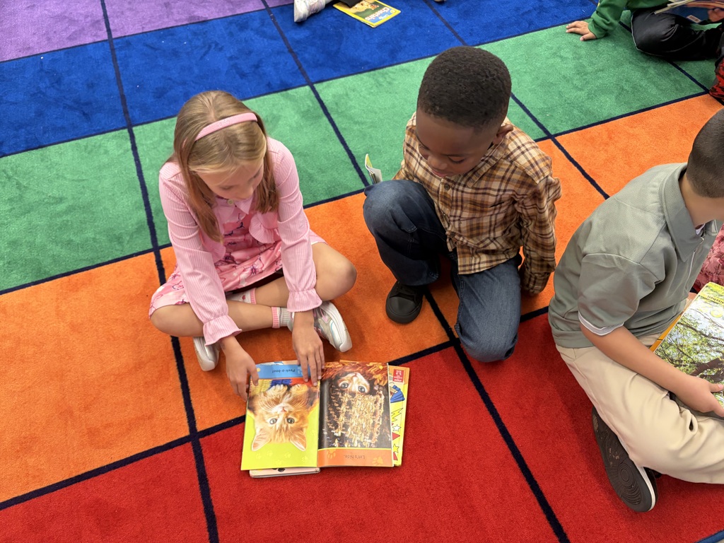 Students reading together