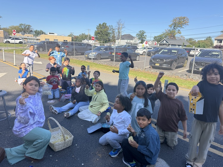 Students enjoying extra recess and snacks 