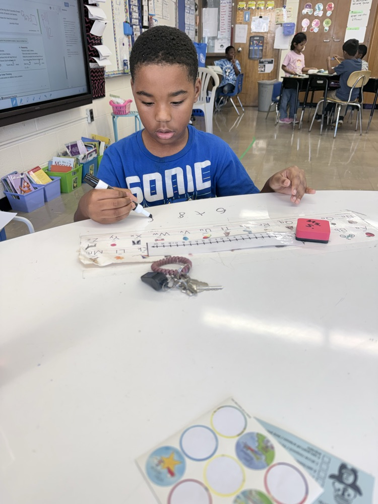 Students working on number lines