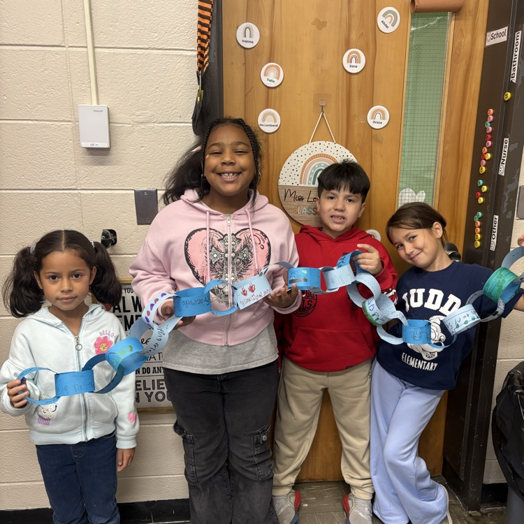 Students holding up a  Respect chain! 