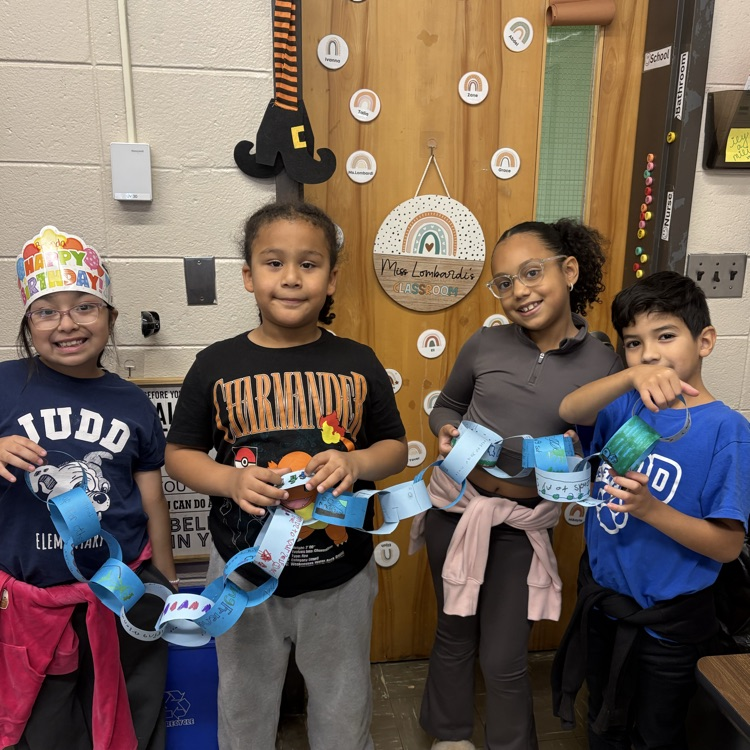 Students holding up a  Respect chain! 