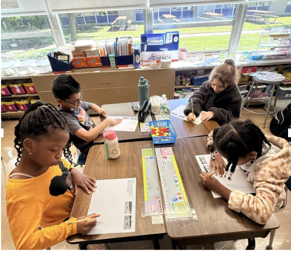 Students working at their desks