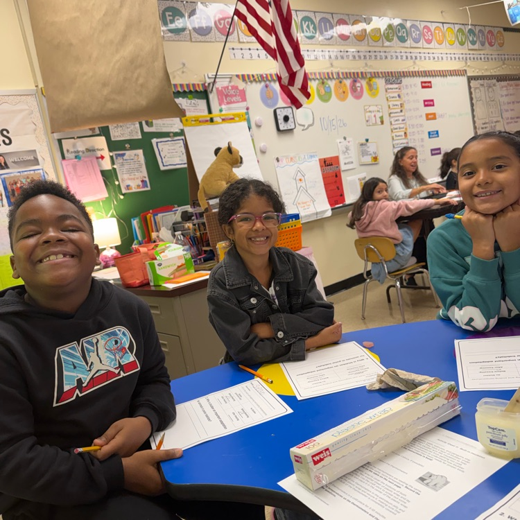 students working on a blubber experiment 