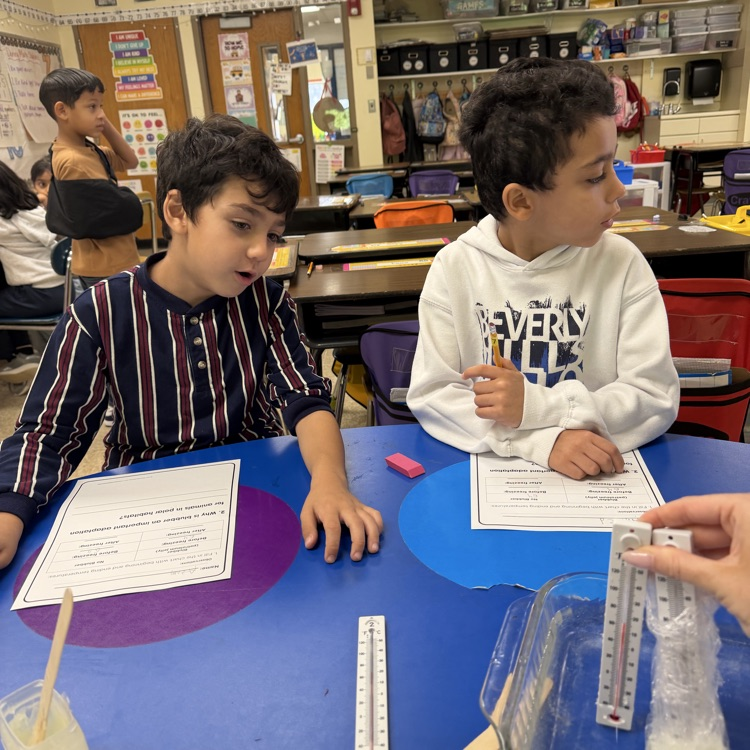 students working on a blubber experiment 
