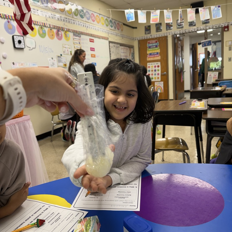 students participating in a blubber experiment 