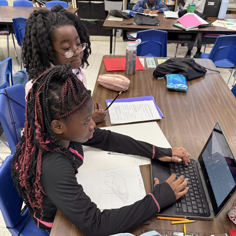 Students working together in classroom