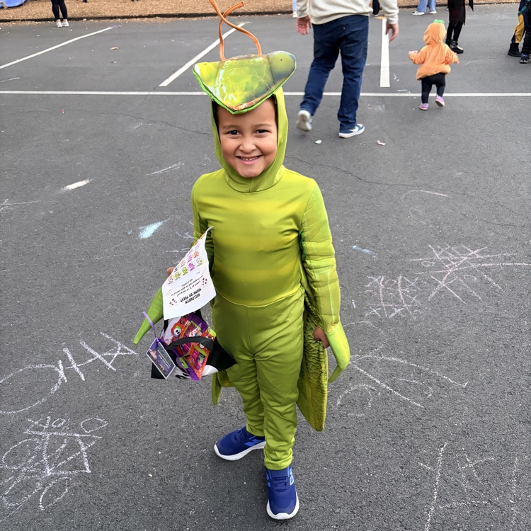 students at a trunk or treat event