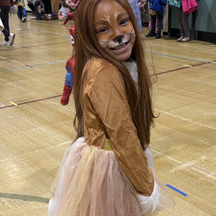 Student in halloween costume