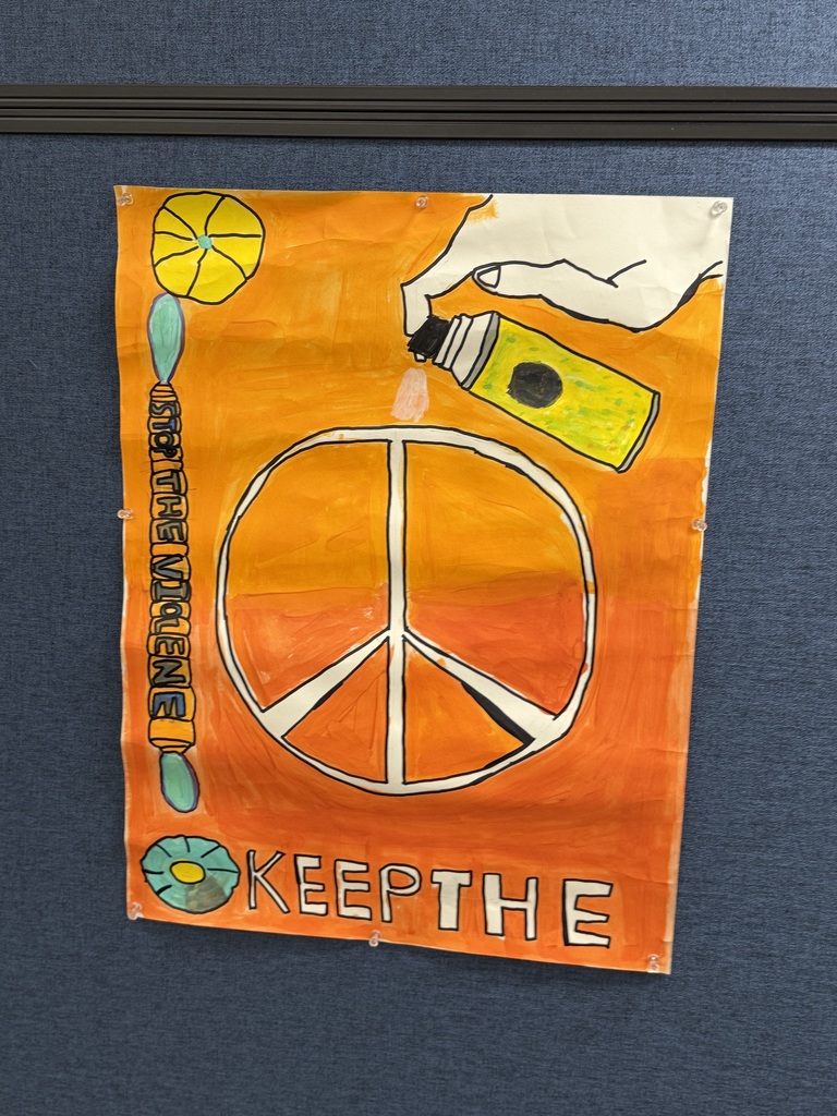 Posters promoting peace, displayed in the MRC