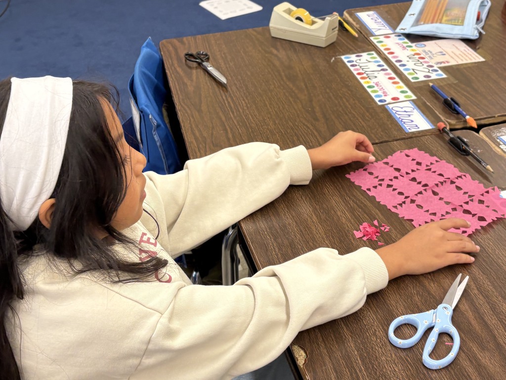 Mrs. Lillis' 3rd grade World Language students made Papel Picado while they were learning about Dia de los Muertos