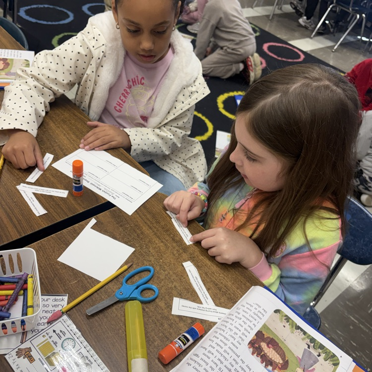 Students working together at desks