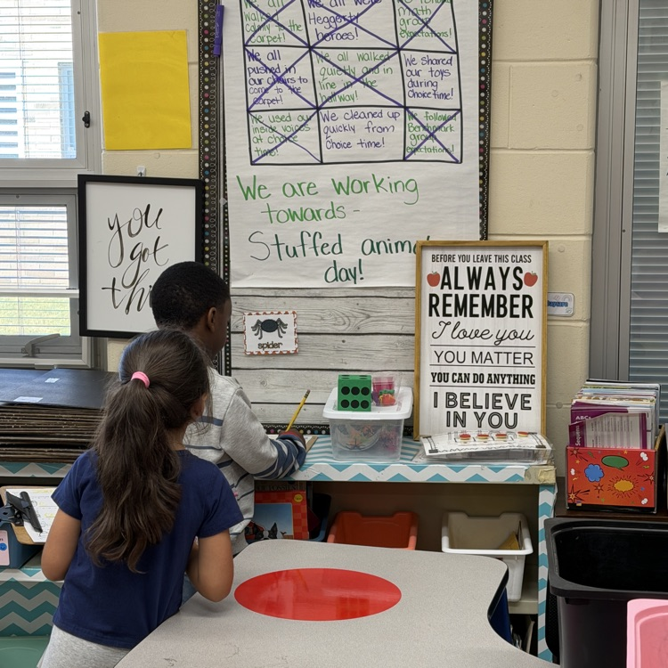 Students doing a vocab activity in the classroom