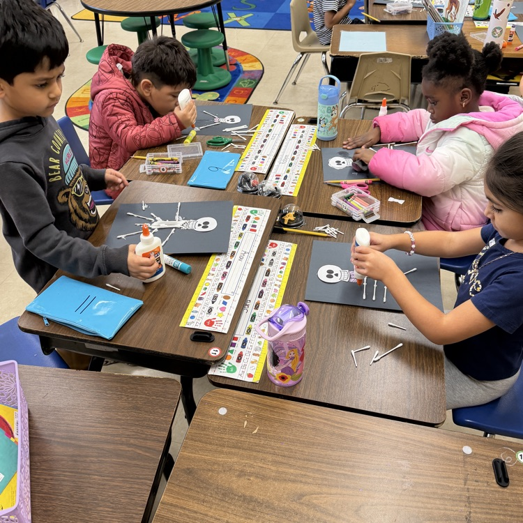 Students doing a vocab activity in the classroom