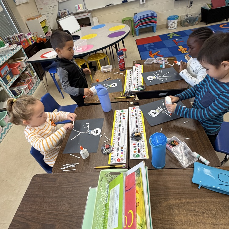 Students doing a vocab activity in the classroom