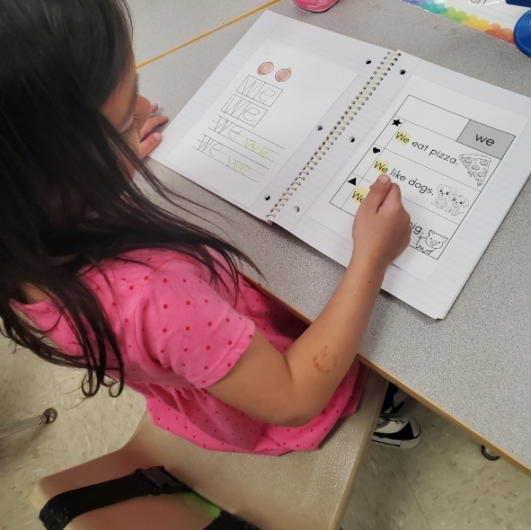 students mapping high frequency words