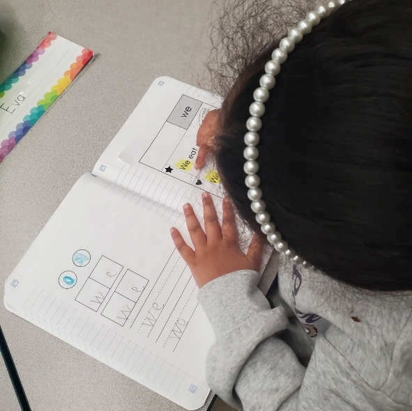 students mapping high frequency words