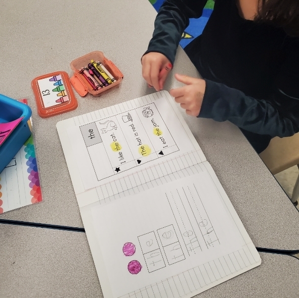 students mapping high frequency words