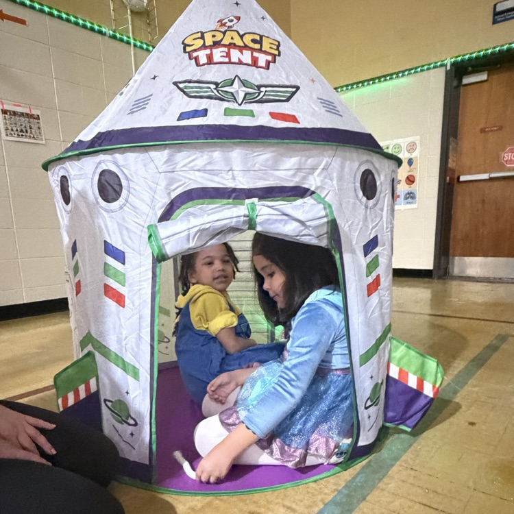 students at halloween event